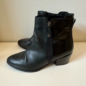 Black Leather Ankle Boots